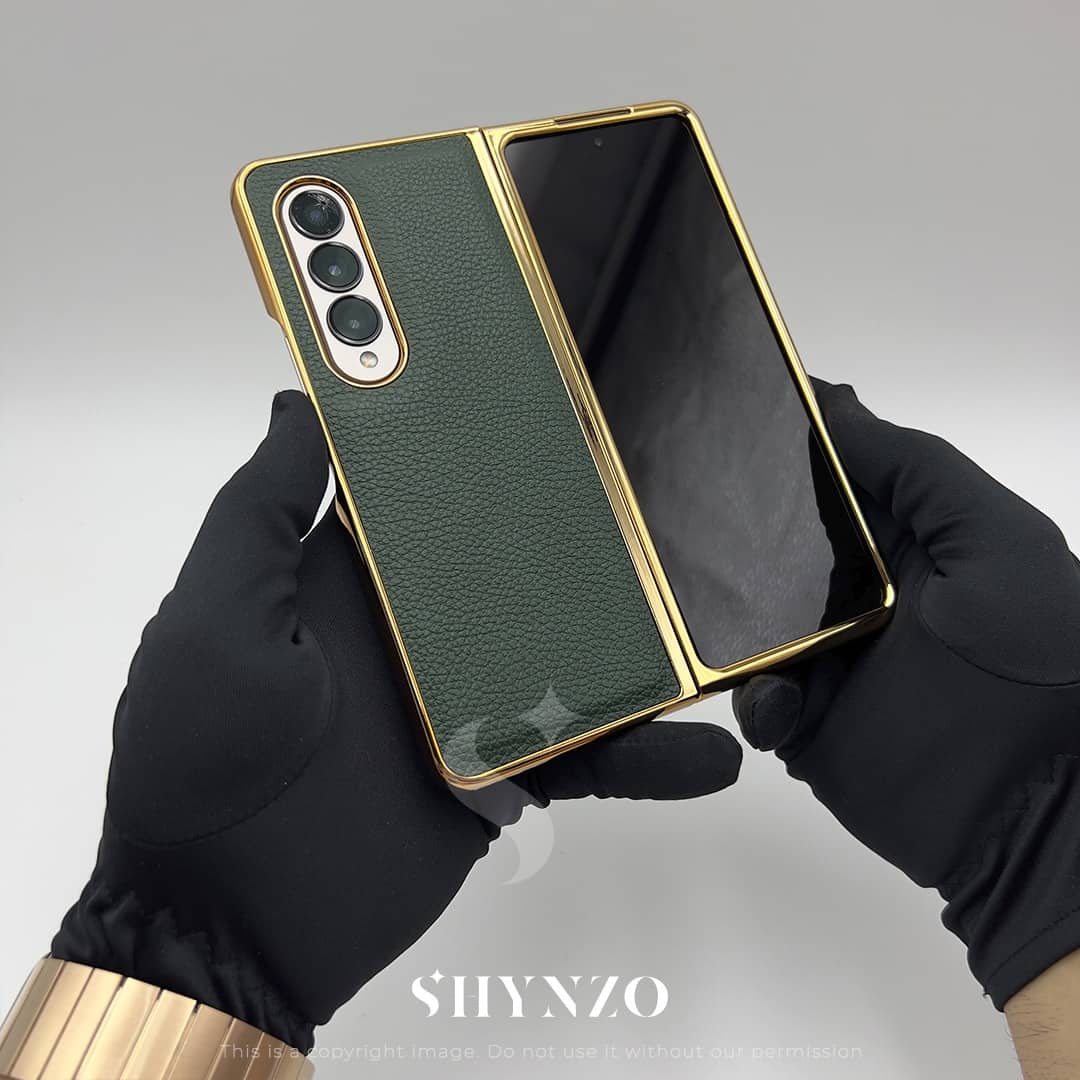 Premium Leather Case with Back Stand – Z Fold 4 – Shynzo