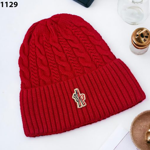 MONCLER Premium Luxury Edition Cashmere Unisex Beanie Caps - Image 2