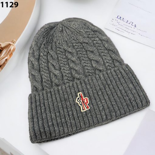 MONCLER Premium Luxury Edition Cashmere Unisex Beanie Caps - Image 3