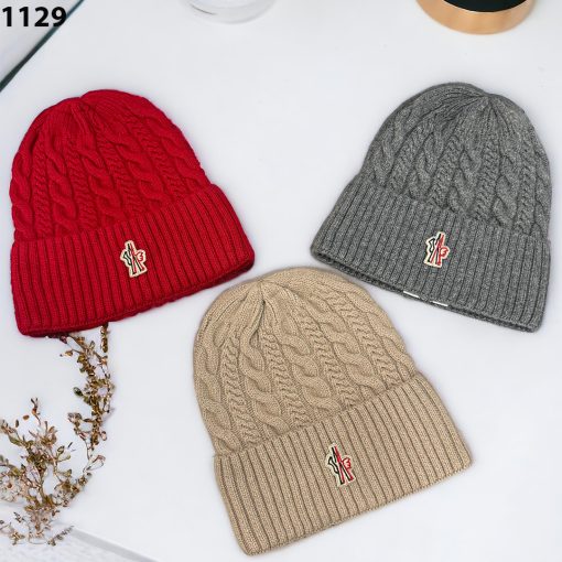 MONCLER Premium Luxury Edition Cashmere Unisex Beanie Caps