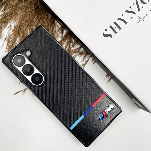 Carbon Fibre M Series Premium Leather For Galaxy Z Fold Series - Image 2