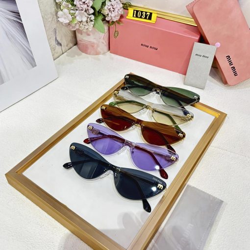 MIU MIU Premium Luxury Women 1037 Aviators - Image 10