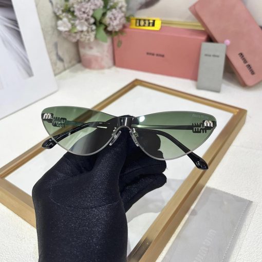 MIU MIU Premium Luxury Women 1037 Aviators - Image 9