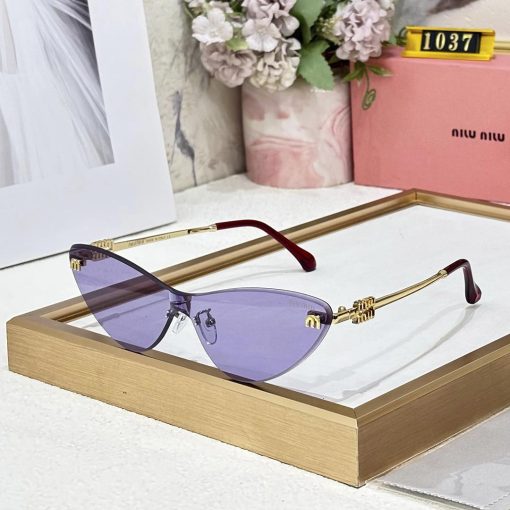 MIU MIU Premium Luxury Women 1037 Aviators - Image 3