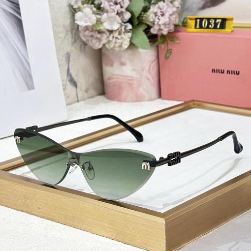 MIU MIU Premium Luxury Women 1037 Aviators - Image 2