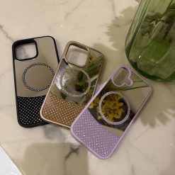 Glam Mirror MagSafe Case with Rhinestones
