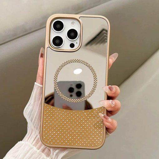 Glam Mirror MagSafe Case with Rhinestones - Image 9