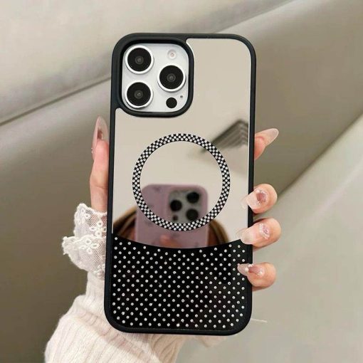 Glam Mirror MagSafe Case with Rhinestones - Image 8