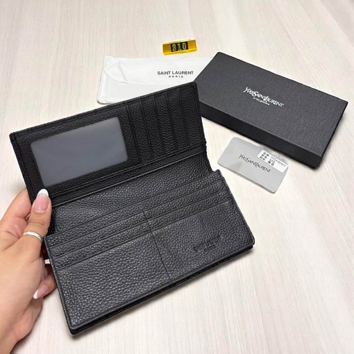 YSL Luxury Textured Leather Long Wallet 310 - Image 3