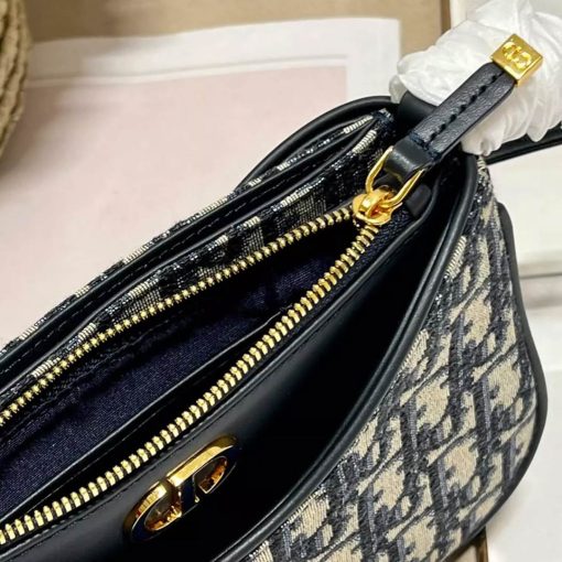 DR Classic Monogram Curved Shoulder Bag - Image 4