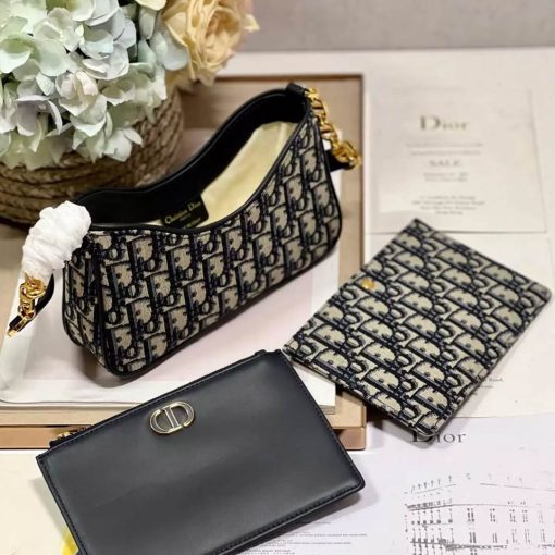 DR Classic Monogram Curved Shoulder Bag - Image 8