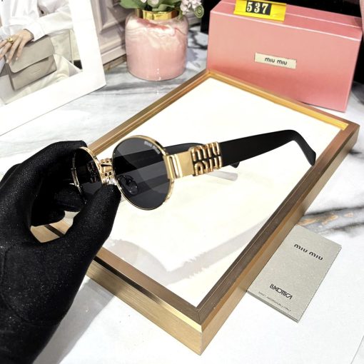 MIU MIU Premium Luxury Women 537 Aviators - Image 6