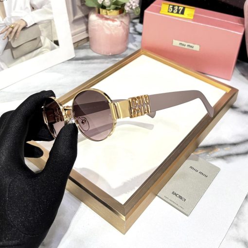 MIU MIU Premium Luxury Women 537 Aviators - Image 4