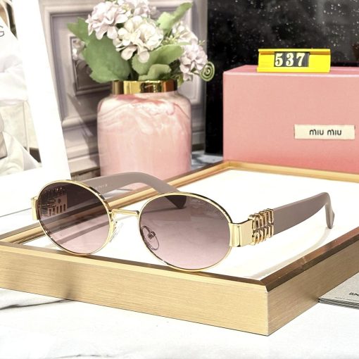 MIU MIU Premium Luxury Women 537 Aviators - Image 3