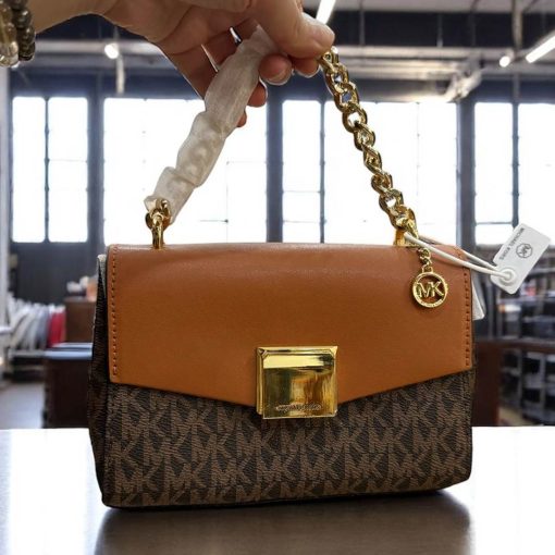 Elegant Monogram Chain Crossbody Bag - Image 2