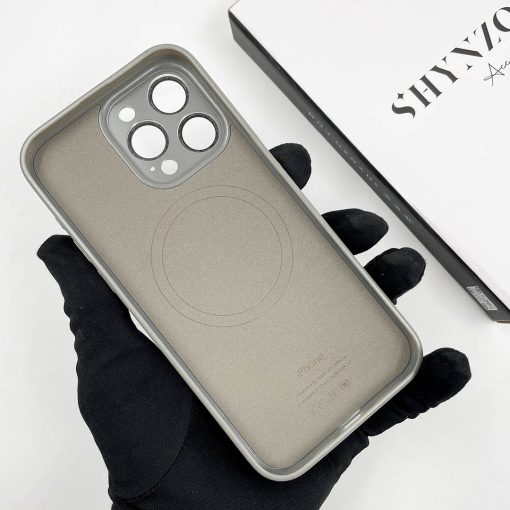 Glass Matte Titanium Grey Magsafe case with Camera Lens - Image 6