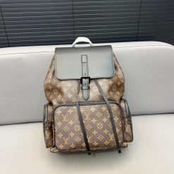 Monogram-Inspired Luxury Backpack