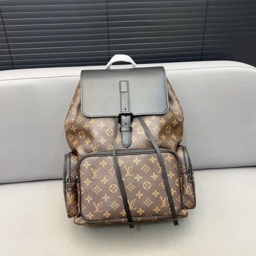 Monogram-Inspired Luxury Backpack