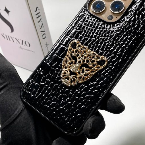 RoyalTiger Diamond Studded Croco Patent Case - Image 4