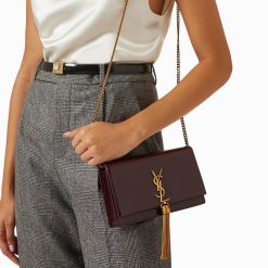 YSL KATE PATENT LATHER STYLE CHAIN BAG