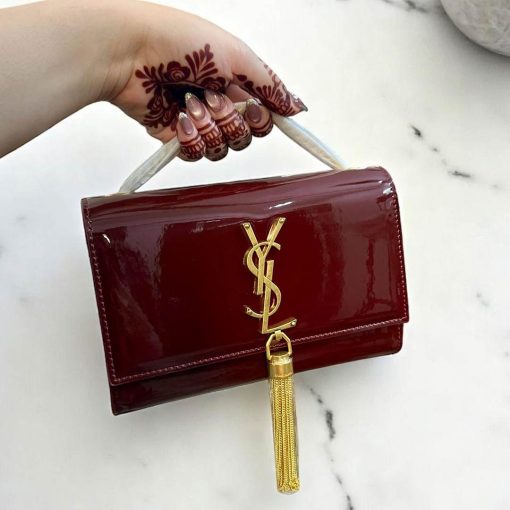 YSL KATE PATENT LATHER STYLE CHAIN BAG - Image 4