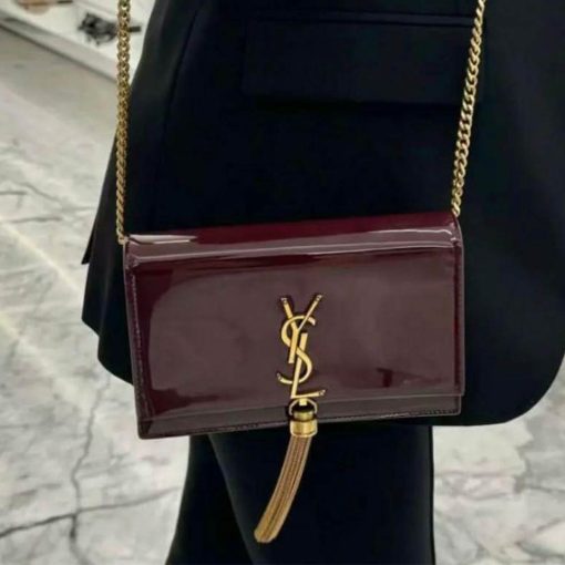 YSL KATE PATENT LATHER STYLE CHAIN BAG - Image 5