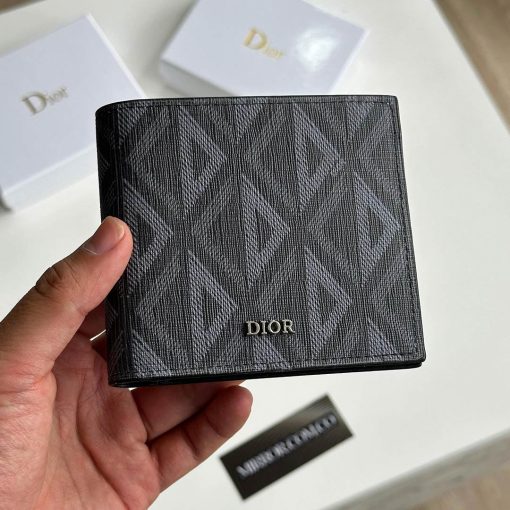 DR Monogram Premium Leather Finish Bi-Fold Wallet - Image 4