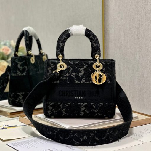 Midnight Lace Embroidered Mini Satchel