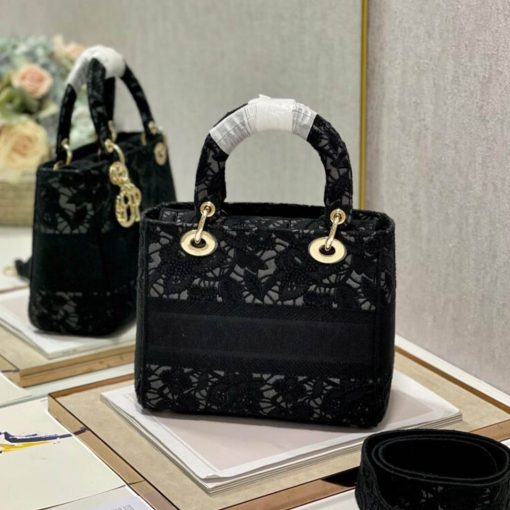 Midnight Lace Embroidered Mini Satchel - Image 2
