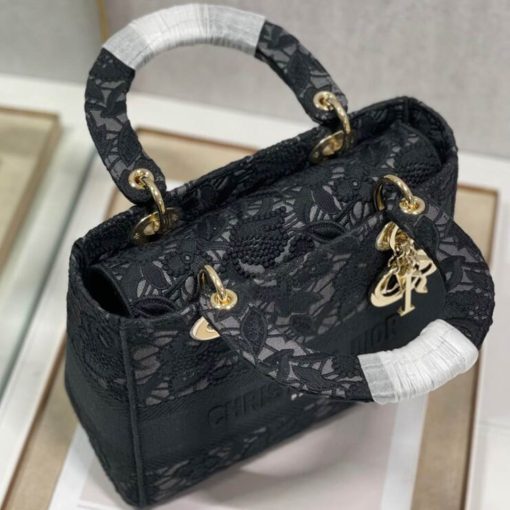 Midnight Lace Embroidered Mini Satchel - Image 3
