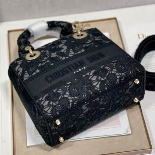 Midnight Lace Embroidered Mini Satchel - Image 4