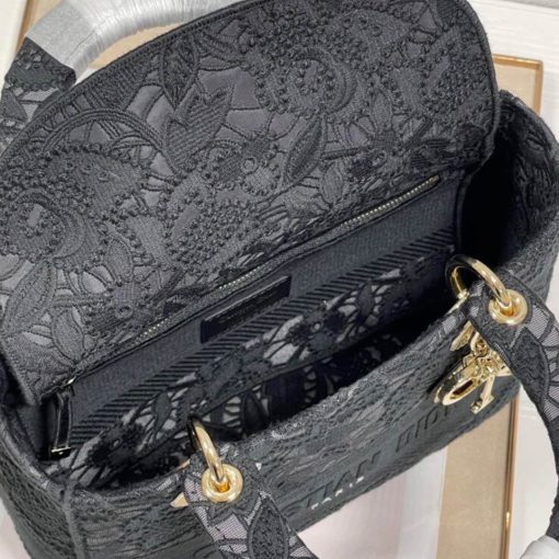 Midnight Lace Embroidered Mini Satchel - Image 6