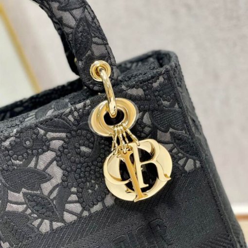 Midnight Lace Embroidered Mini Satchel - Image 7