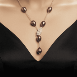 DAHLIA - Rhodium Plated Necklace With Australian Crystals
