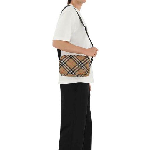 BB Iconic Check Everyday Crossbody – Beige - Image 5