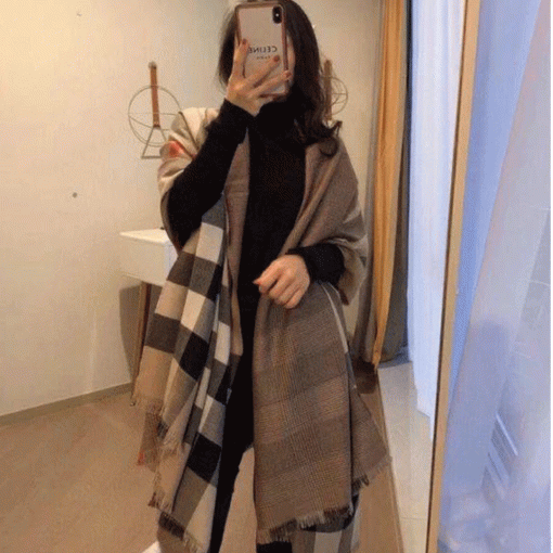 BB LUXURY SEMI WOOLEN COTTON BLEND STOLE SM018 - Image 5