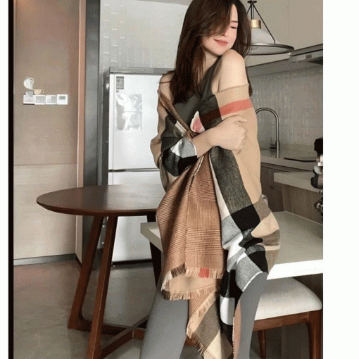 BB LUXURY SEMI WOOLEN COTTON BLEND STOLE SM018 - Image 3