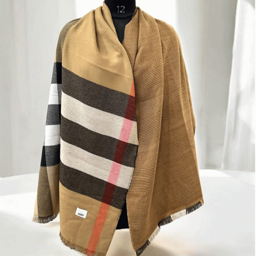 BB LUXURY SEMI WOOLEN COTTON BLEND STOLE SM018 - Image 2