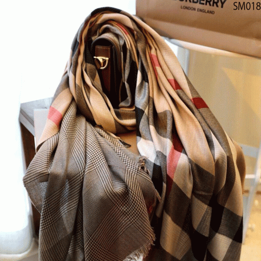 BB LUXURY SEMI WOOLEN COTTON BLEND STOLE SM018