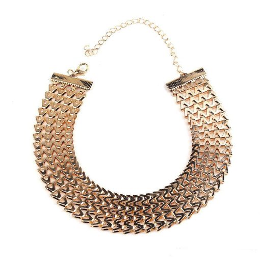 CAMILLE – Alloy Gold Polish Subtle choker necklace - Image 2