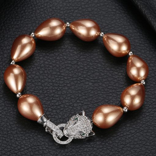 WILLOW - Rhodium Plated Bracelet With Bronze Australian Crystals