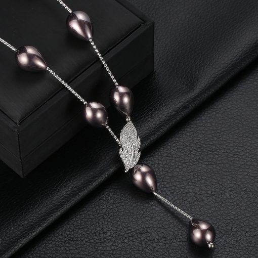 DAHLIA - Rhodium Plated Necklace With Australian Crystals