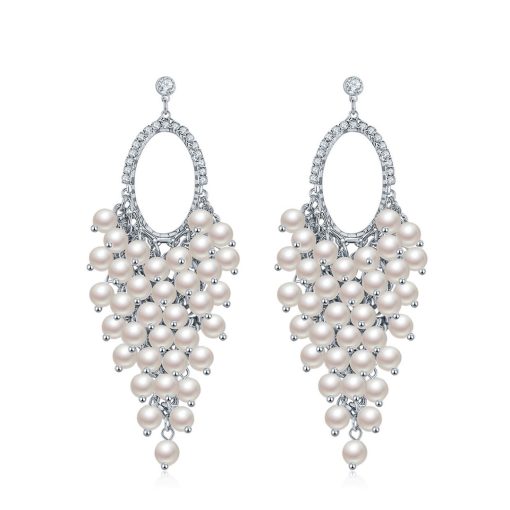 PEARLVINE – Alloy Gold Polish Dangling Pearl Jhumka Earrings