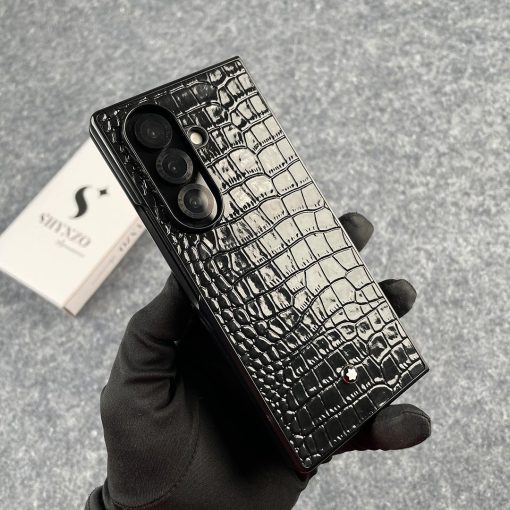 Luxury Croco Patent Leather Case Z Fold 7 - Image 5