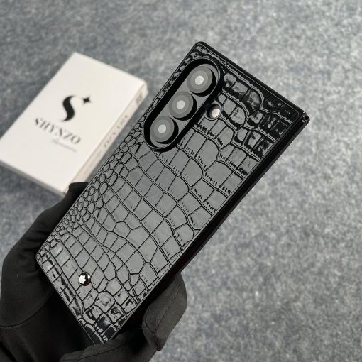 Luxury Croco Patent Leather Case Z Fold 7 - Image 2