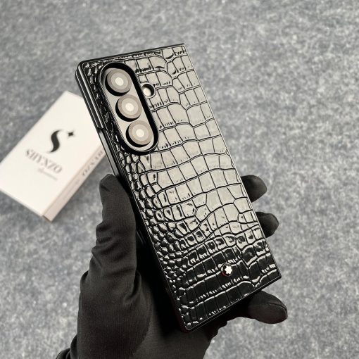 Luxury Croco Patent Leather Case Z Fold 7 - Image 8