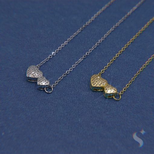 AURELIA- Minimalist Heart-shaped Chain in Oxidized Brass Metal - Image 5