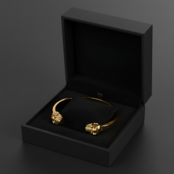 Alternative view of Aurum Mortis - 18k Gold Plated Skull Cuff