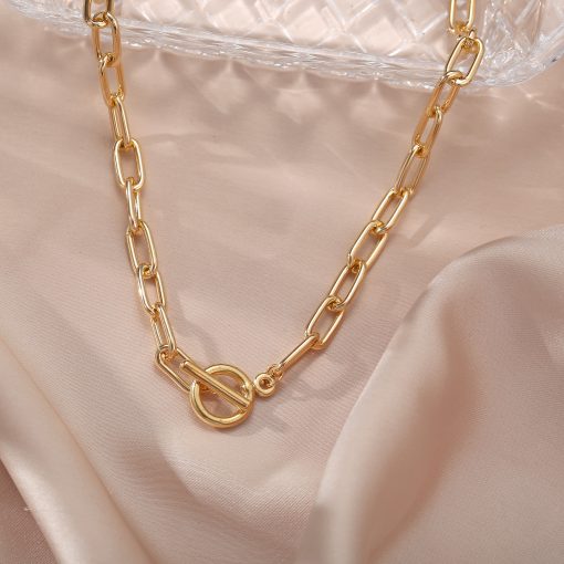 BLAIR – Alloy & Brass Gold Polish Chain Style Neckpiece