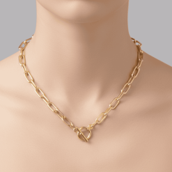 BLAIR – Alloy & Brass Gold Polish Chain Style Neckpiece